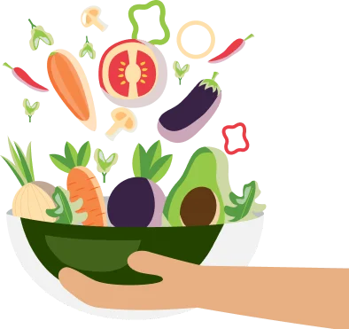Healthy meal bowl